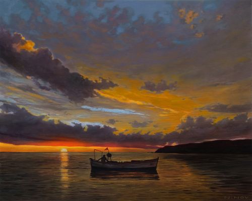 Pictura pe numere –  Singuratate in tacere, 40x50cm