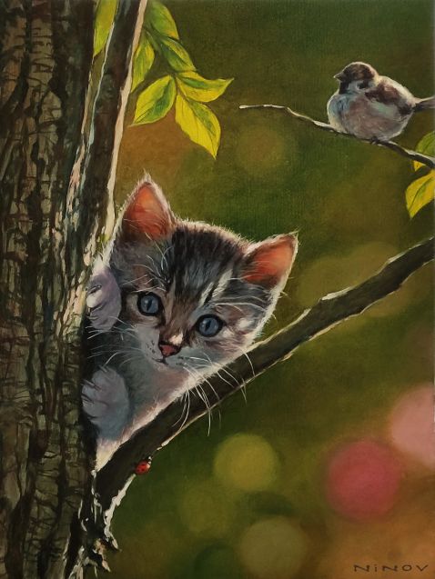Pictura pe numere - V-ati ascunselea, 40x50cm