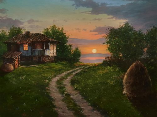 Pictura pe numere – Sfrasitul zilei, 40x50cm