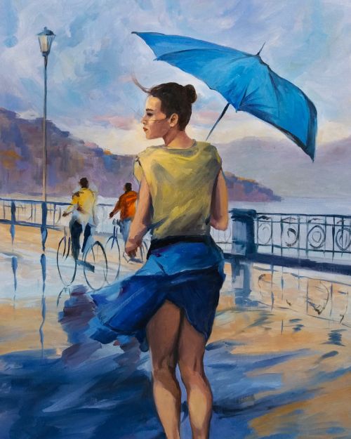 Pictura pe numere – Flirtand cu vantul, 40x50cm