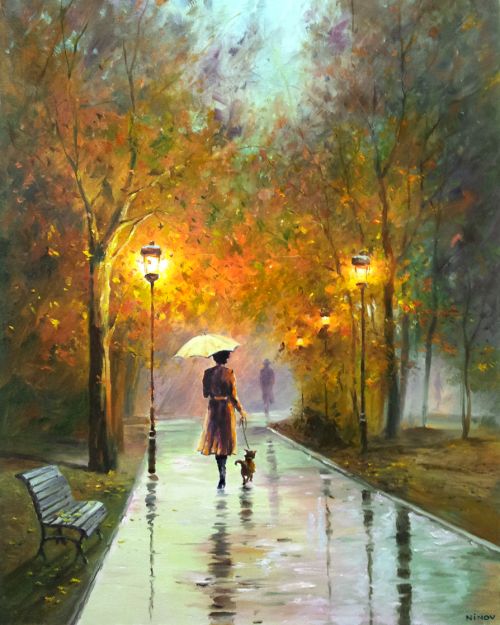 Pictura pe numere – Toamna ploioasa, 40x50cm