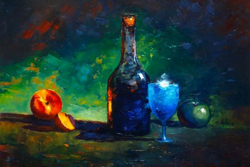 Pictura pe numere – Natura statica cu maslina, 40x60cm
