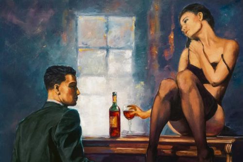 Pictura pe numere – In asteptarea umbrelor, 40x60cm