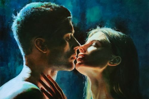 Pictura pe numere – Sarutul, 40x60cm