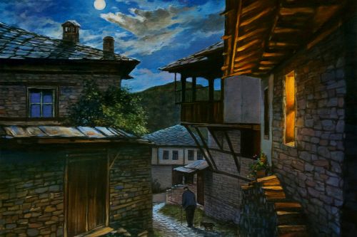 Pictura pe numere – Dor de luna, 40x60cm