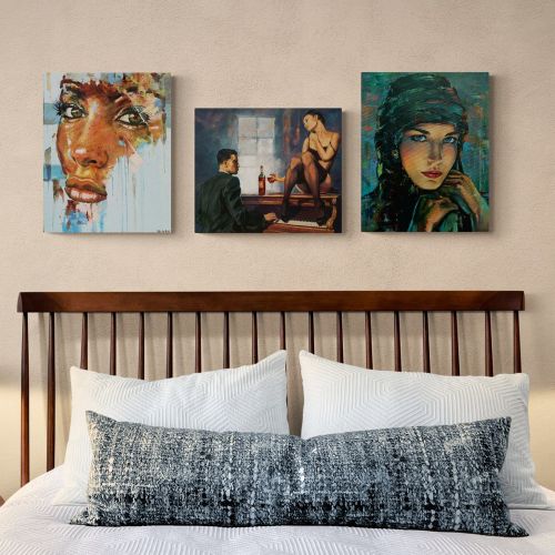 Set 3 picture pe numere – Ochii tai, 40x50cm