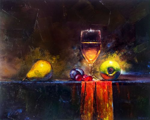 Pictura pe numere - Natura statica cu para, 40x50cm