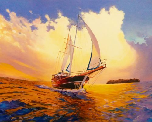 Pictura pe numere – Plimbare de vara, 40x50cm