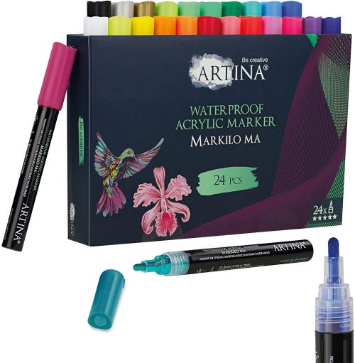 Set de 24 buc. markere acrilice Artina Markilo Ma