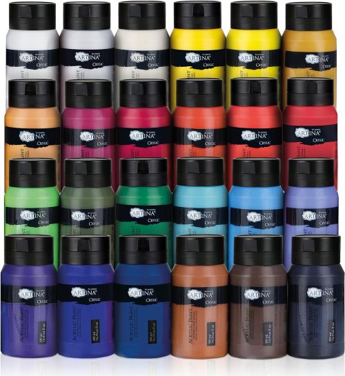 Set culori acrilice Artina 24 x 500 ml